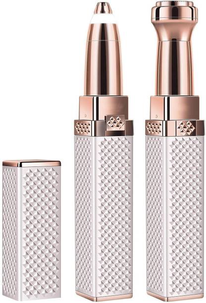 Eyebrows Flawless Premium Rechargeable 2 in 1 eyebrow trimmer Face,Lips, Nose,facial Hair Removal Trimmer 45 min  Runtime 2 Length Settings
