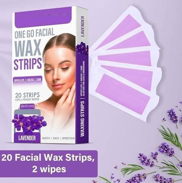 klaty Facial Wax Strips | Face,Upper Lip,Under Arms & Chin Facial Wax |Lavender 16 Strips