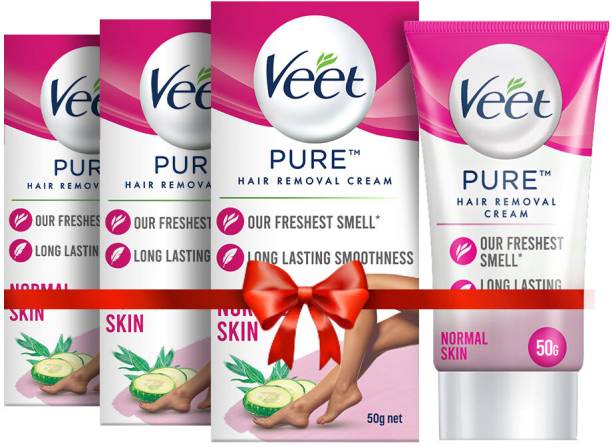 Veet Pure Hair Removal - Normal Skin Cream 50g,Set Of 3 Cream