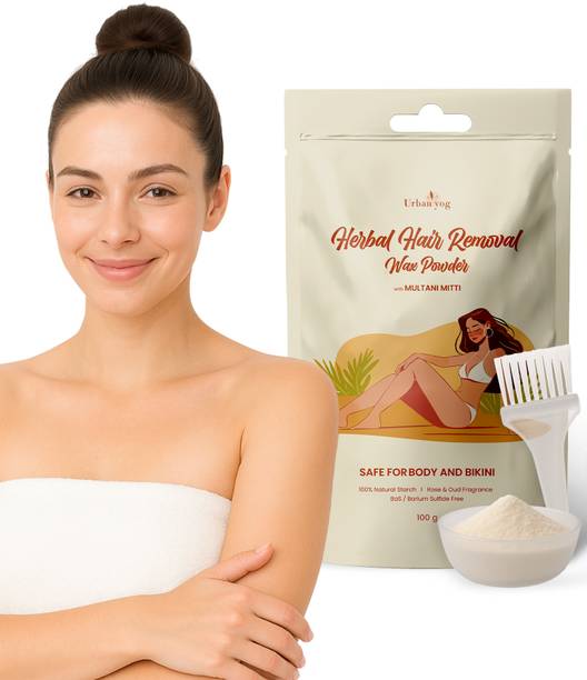 URBANYOG Herbal Hair Removal Wax Powder | Safe for Body & Bikini | Rose & Oud Fragrance Powder