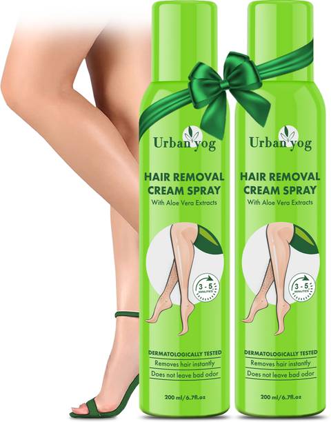 URBANYOG Hair Removal Cream Spray for Women | Aloe Vera | Painless Body Hair Removal Spray