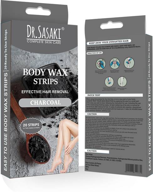 DR.SASAKI COMPLETE SKIN CARE Charcoal Body Wax Strip Strips