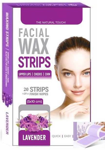 fidosta Facial Wax Strips with Lavender for Face, Lip & Chin 011 Strips