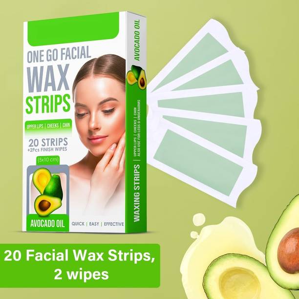 manasona Perfect for All Skin Types - Easy Facial Wax Strips for Women Strips