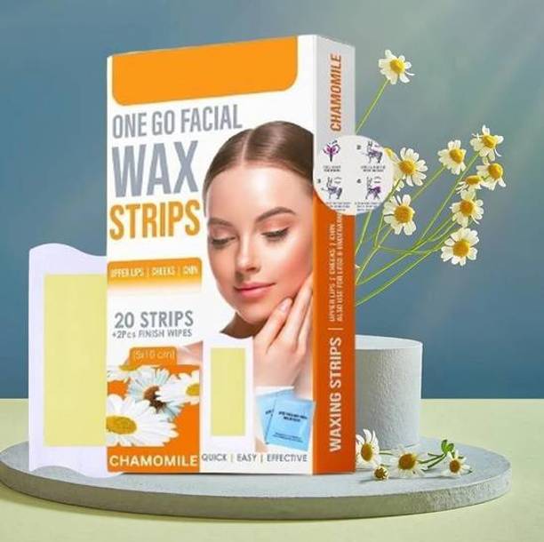 klaty Facial Wax Strips | Face,Upper Lip & Chin Facial Wax|CHAMOMILE p Extract Strips