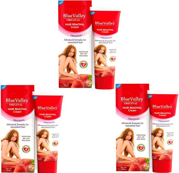NG MART BLUE VELY ROSE HAIR REOVAL CREAM FOR FORMULA UNWANTED HAIR PACK OF - 40g x 3 Cream