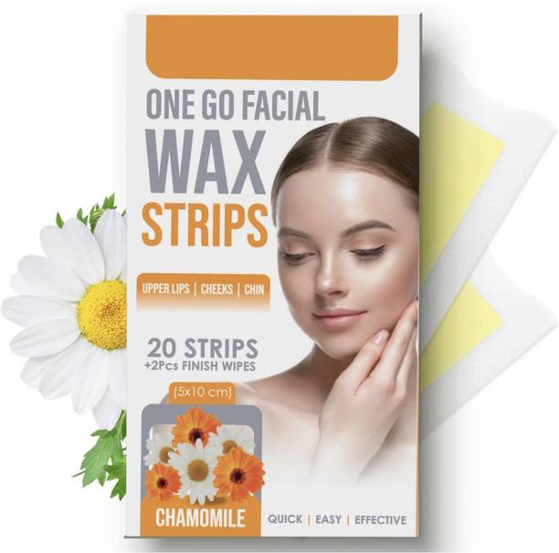 Qul.w Facial Wax Strips | Face,Upper Lip,Under Arms & Chin Facial Wax |Chamomile WS1 Strips