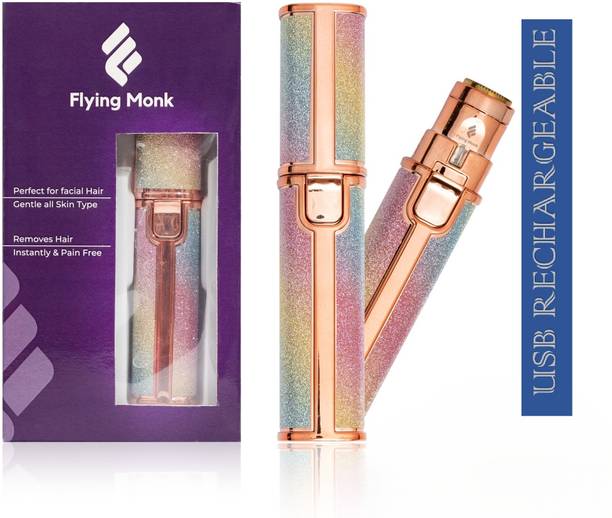 Flying monk Rechargeable Eyebrow and Facial Hair Removal Shaving Razor, Women
