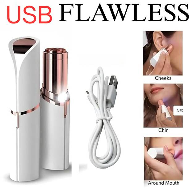 UBRONIK Smooth Skin Flawless Face Shaver Wax-Free Lipstick Style Tool Strips