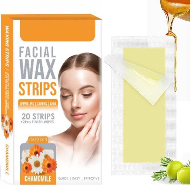 MYEONG Hair Removal Waxing Strips for Eyebrows Face Upper Lip Chin Facial Wax Strips Strips