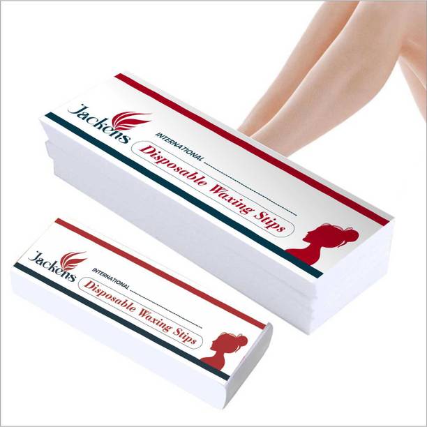 JACKENS Waxing Strips Plain Disposable White Color Wax Strips Easy & Safe Strips