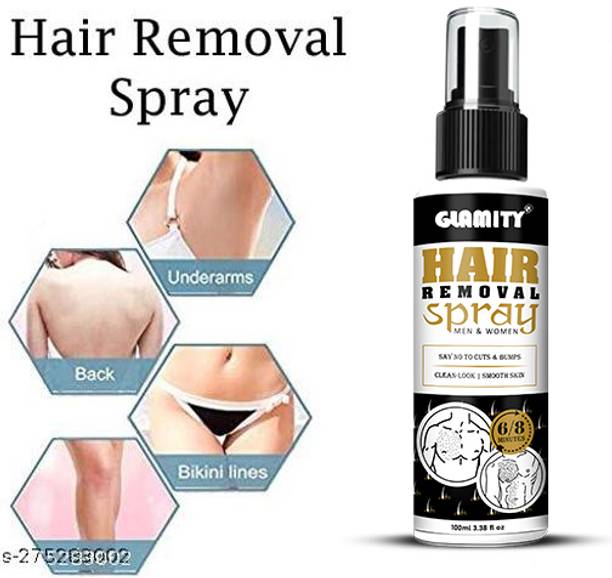 GLAMITY Hair Removal Cream for Men | Painless Body Removal Spray 11 Spray