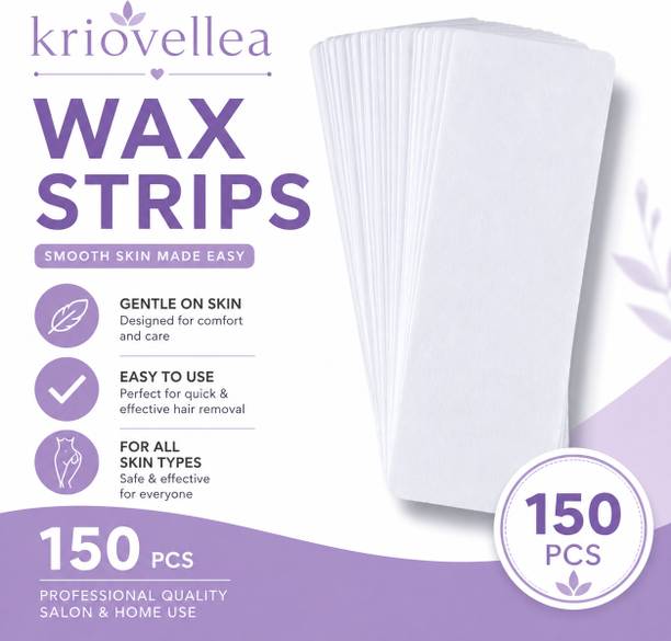 KRIOVELLEA Premium Wax Strips 150 PCS Strips