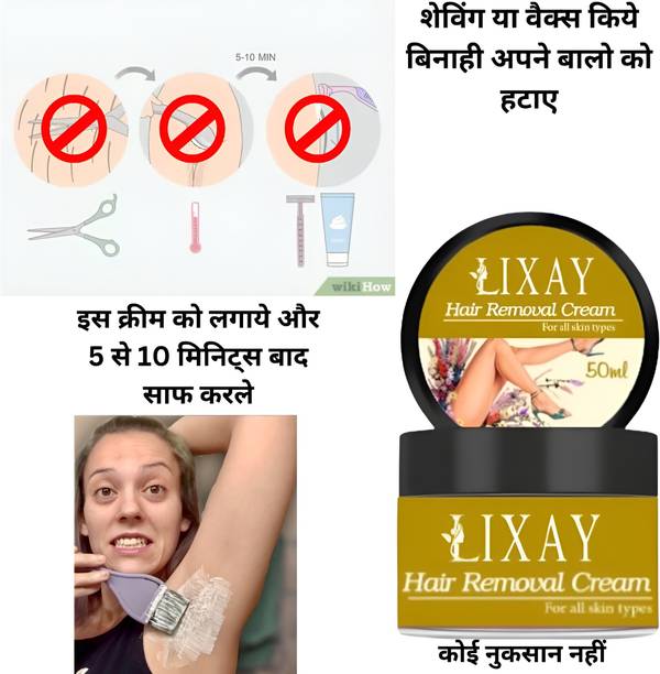 Lixay Body Hair Removels Cream woman&man bikini, body, under arm area Cream