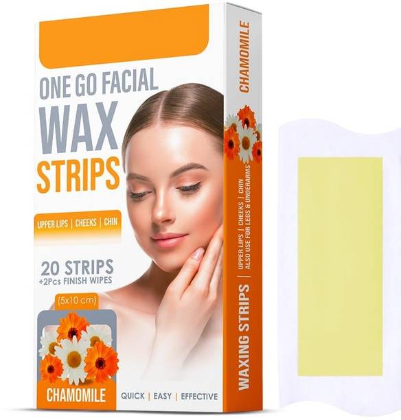 GULGLOW99 Chamomile Facial Wax Strips | Face, Cheek, Upper Lip Strips
