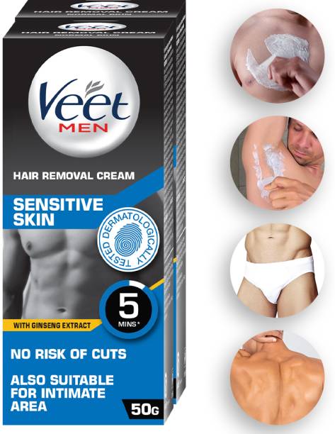 Veet Men Hair Removal - Sensitive Skin Cream 50g,Set Of 2 Cream