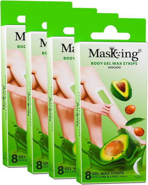 MasKing Avocado Body Gel Waxing Kit for All Skin Types Strips