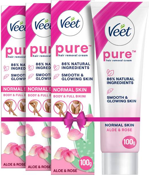 Veet Pure Hair Removal - Normal Skin Cream 100g,Set Of 3 Cream