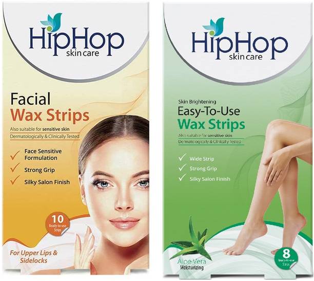 HipHop Skincare Facial Wax Strips & Aloe vera Body Wax Strips Strips