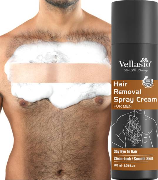 vellasio Painless Body Hair Removal Spray Cream - For Chest, Back, Legs & Under Arms Spray