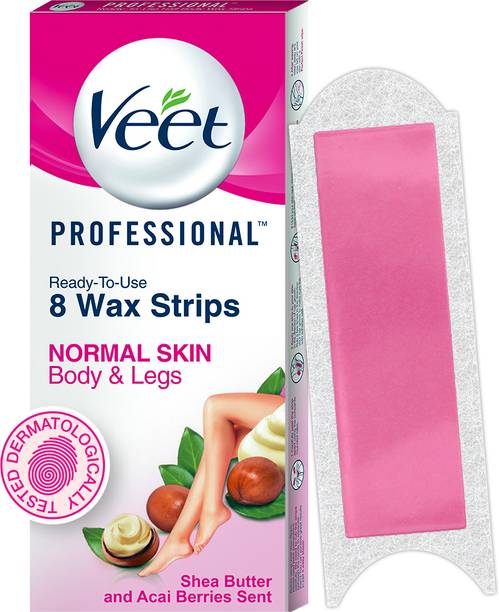 Veet Professional Waxing Kit for Normal Skin Strips (8 Strips)