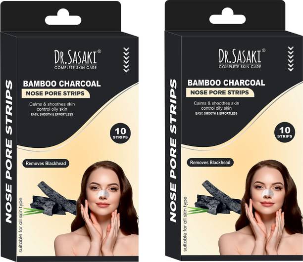DR.SASAKI COMPLETE SKIN CARE Charcoal Nose Pore Strips | Instantly Pulls Out Blackheads & Deep Cleans Pores Strips