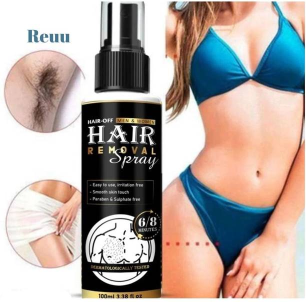 Reuu J Body Hair Removal Spray Cream - For Chest, Back, Legs & Under Arms Spray Spray