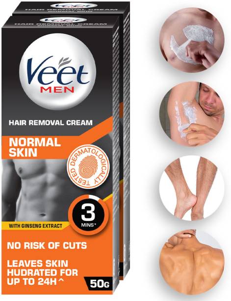 Veet Men Hair Removal - Normal Skin Cream50g,Set Of 2 Cream
