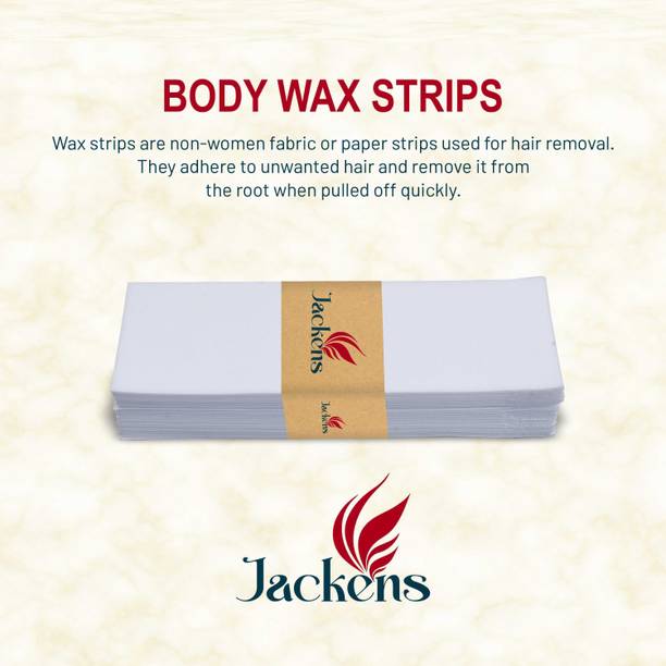 JACKENS Hair Removal Waxing Strips Large Waxing Strips, Non-Woven Hair Removal Waxing Strips