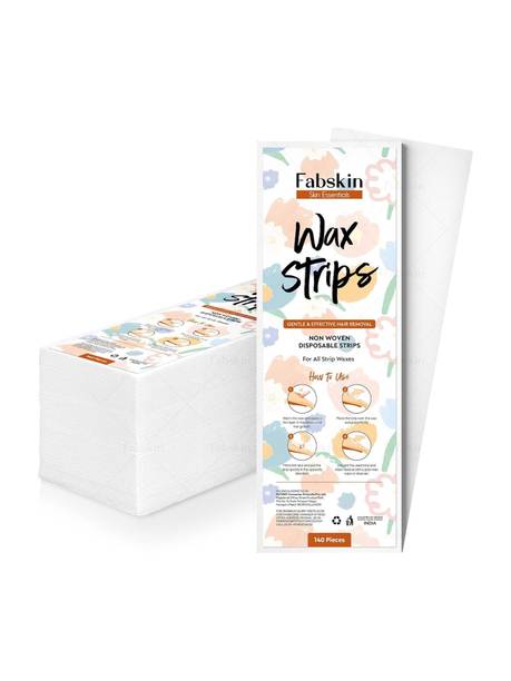 Fabskin Wax Strips for Women for Waxing | Large Non Woven Hair Removal Plain White Strips