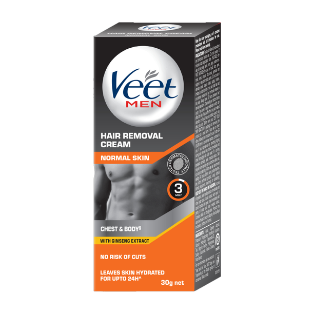 Veet Men Hair Removal, Wax Chest Body underarm, Better than Razor, Normal Skin care Cream