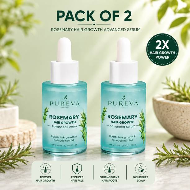 pureva Hair Growth Serum with Redensyl, Baicapil & Rosemary | For Men & Women