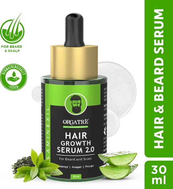 Orgatre Hair Growth Serum 2.0 For Beard & Scalp With Redensyl Hair & Beard Growth Serum