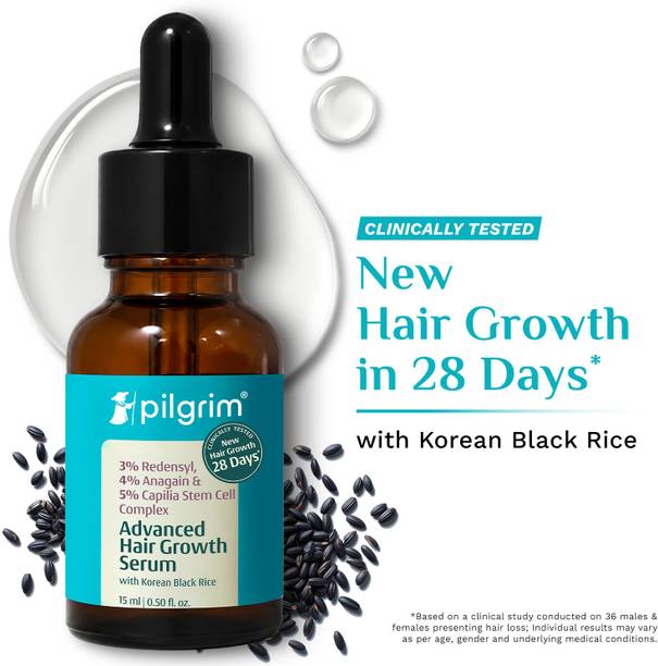 Pilgrim Advance Hair Growth Serum For Women & Men With Korean Black Rice And Rosemary