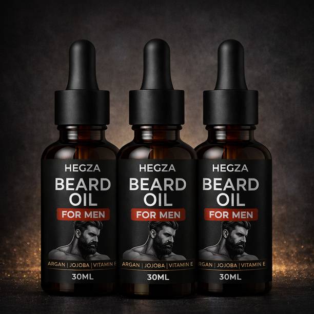 Hegza Beard Oil for Men with Argan, Jojoba & Vitamin E | Supports Beard Growth Hair Oil