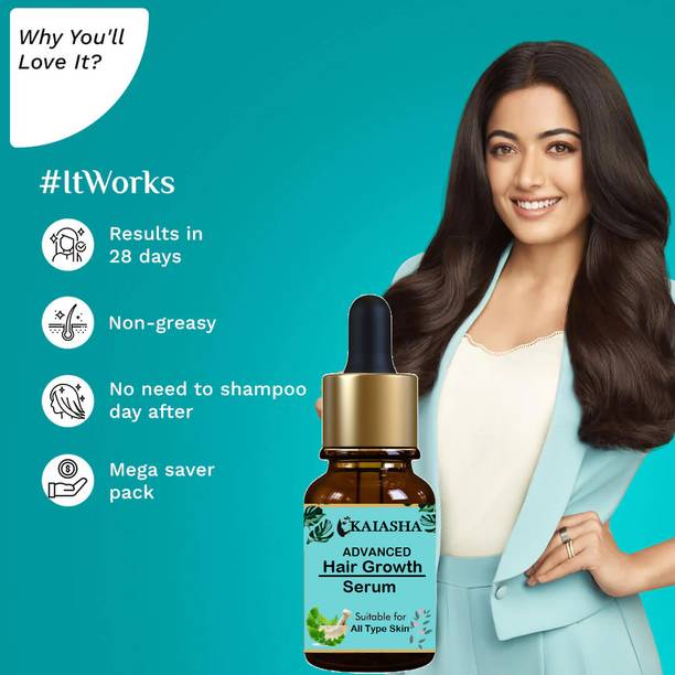 KAIASHA Anagain Advanced Hair Growth Serum With Green Tea - Reduces Hair-Fall NHAS-786