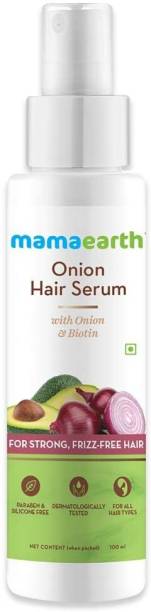Mamaearth Onion Hair Serum For Silky & Smooth Hair, Tames Frizzy Hair, with Onion & Biotin for Strong, Tangle Free & Frizz-Free Hair