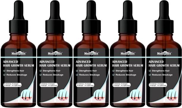 Mensport Advanced Hair Growth Serum - Reduce Hairfall & Boost Hair Growth (30ml) Pack 5