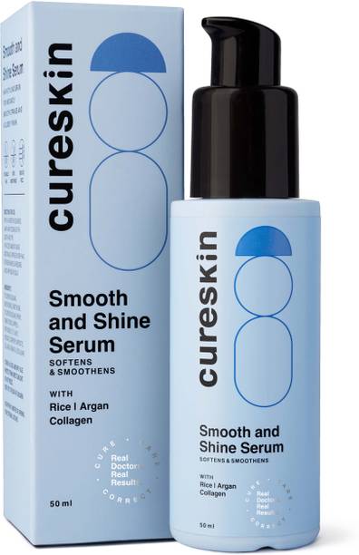 cureskin Smooth and Shine Serum for Hair with Rice, Argan & Collagen