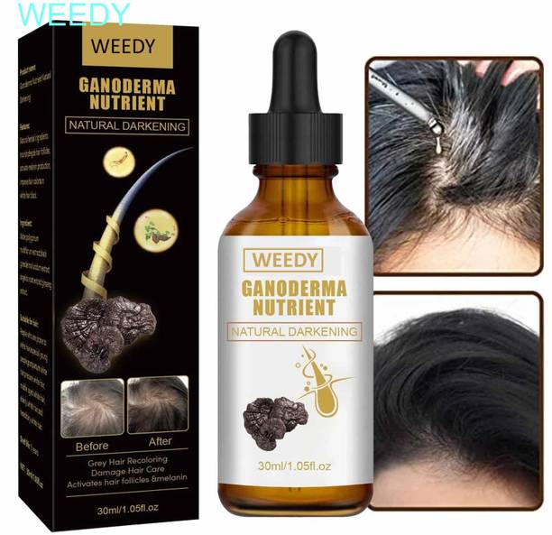 WEEDY Ganoderma Anti-Grey Serum & Supplement for Healthy, Darker Hair