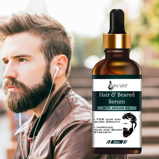 inlazer Man Beard Growth Oil ' Reflective Shine To Hair Growth Serum, Moustache Gel