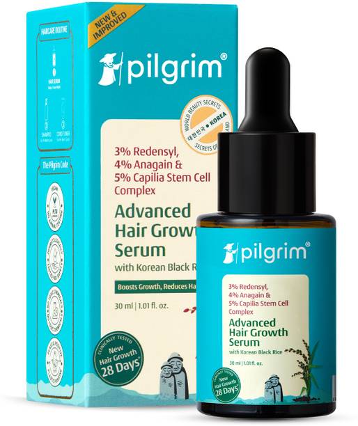 Pilgrim New Improved Advanced Hair Growth Serum with 3% Redensyl 4% Anagain 5% Capilia