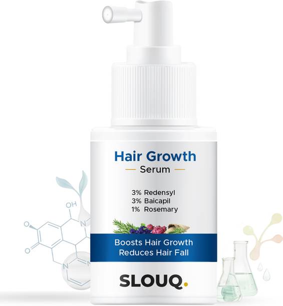 SLOUQ 3% Redensyl,3% Anagain,3% Baicapil Hair Growth Serum Concentrate for Women & Men