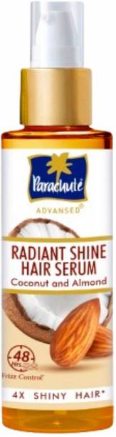 Parachute Advansed Radiant Shine Hair Serum, Coconut & Almond, 48Hr Frizz Control, 10X Strong Hair