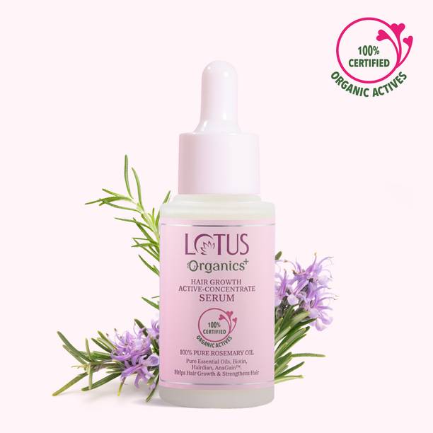 Lotus Organics+ Hair Growth Active Concentrate Serum |Made with 100% Organic Rosemary Oil