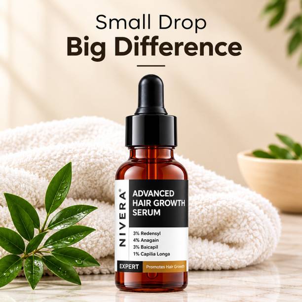 nivera Advanced Hair Growth Serum | Redensyl + Anagain + Baicapil + Capilia Longa