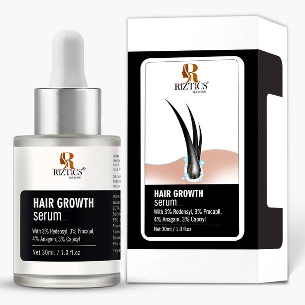 R RIZTICS Hair Growth Serum Redensyl & Biotin Controls Hair Fall & Helps Hair Regrowth