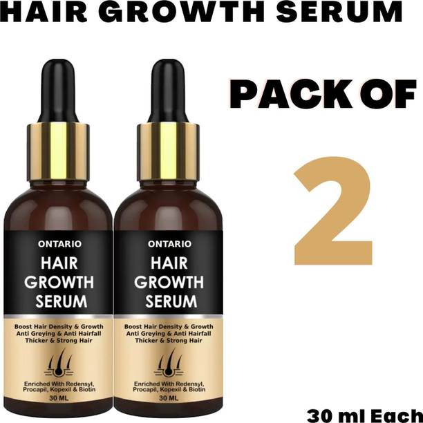 Ontario Hair Growth Serum Strengthens Hair Roots & Improve Thickness For Women Pack of 2