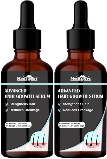 Mensport Advanced Hair Growth Serum - Reduce Hairfall & Boost Hair Growth (30ml) Pack 2