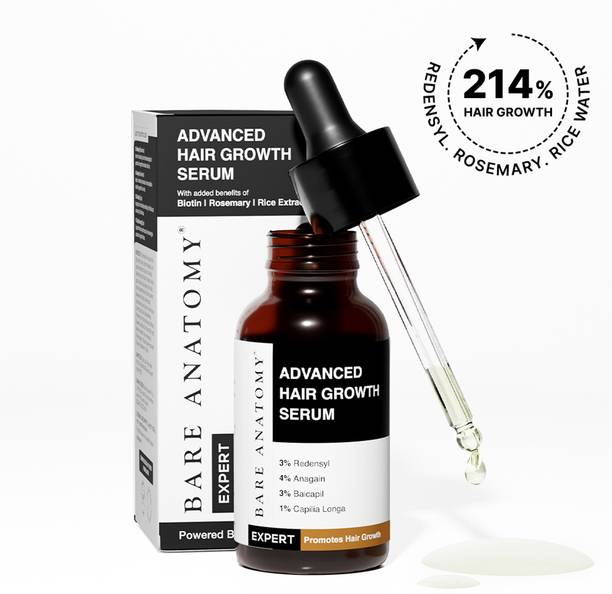 BARE ANATOMY Advanced Serum - Redensyl, Anagain, Rosemary, Biotin for Hair Growth